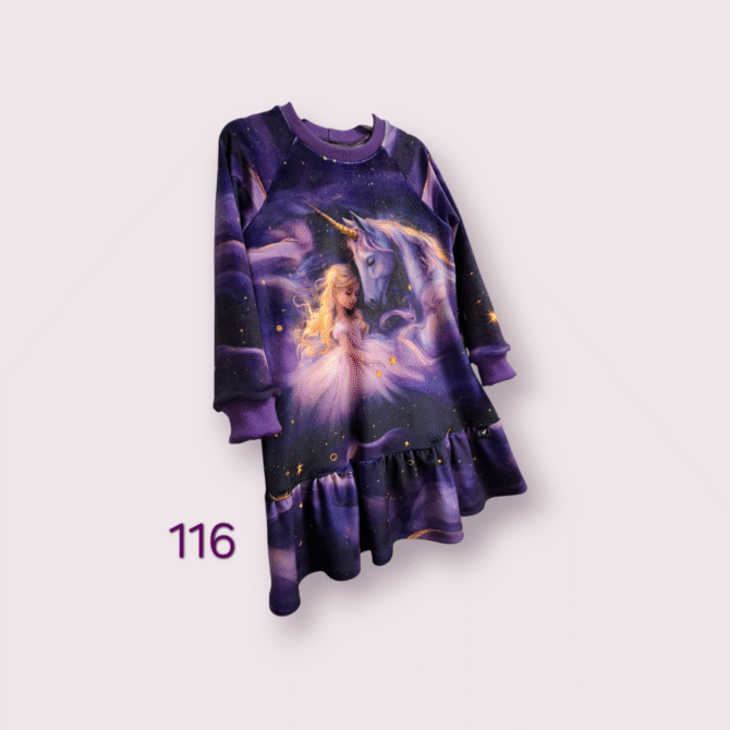 Violetinė veliūro suknelė Naktis - Image 3