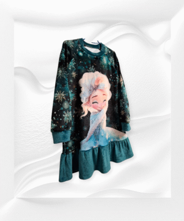 Veliūro suknelė Elza snaigėse