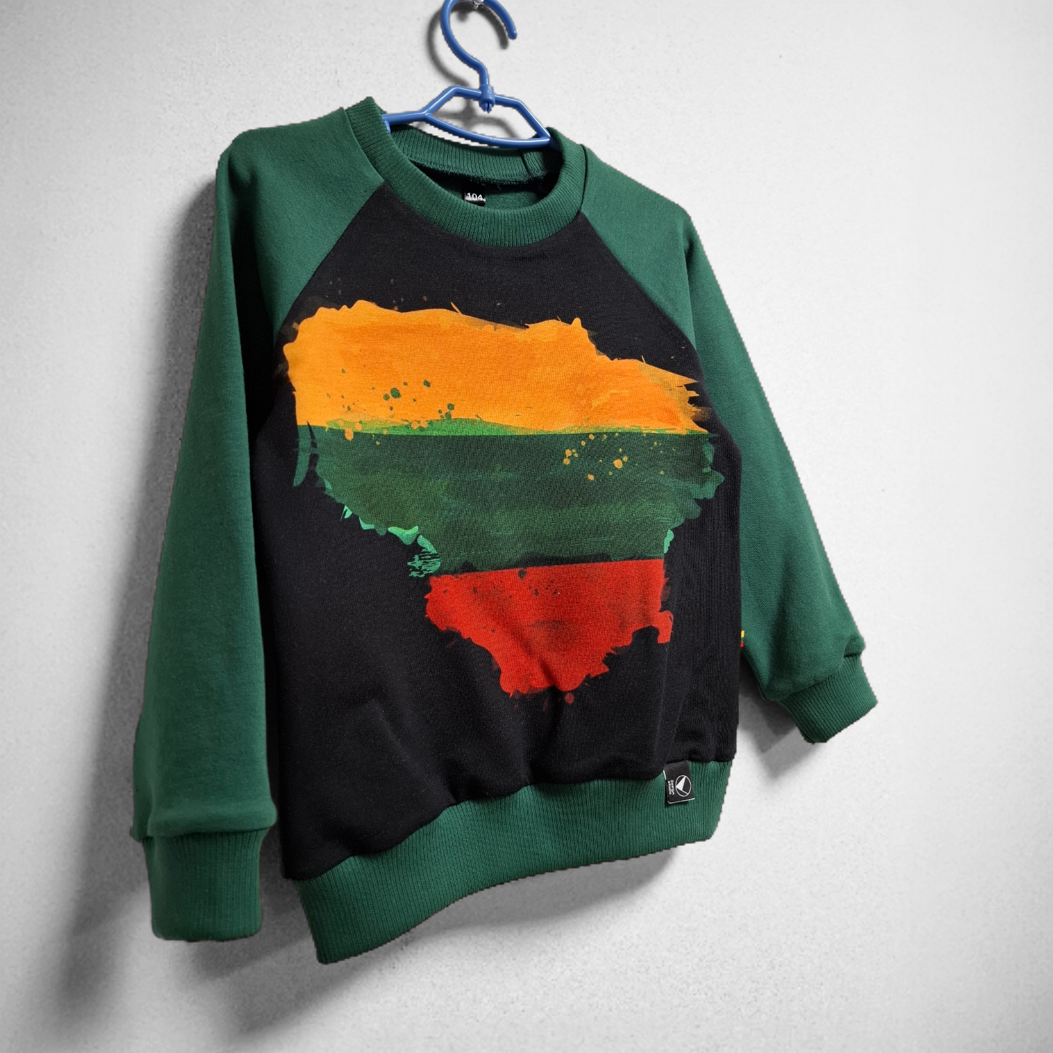 Žalias džemperis Trispalvė Lietuva