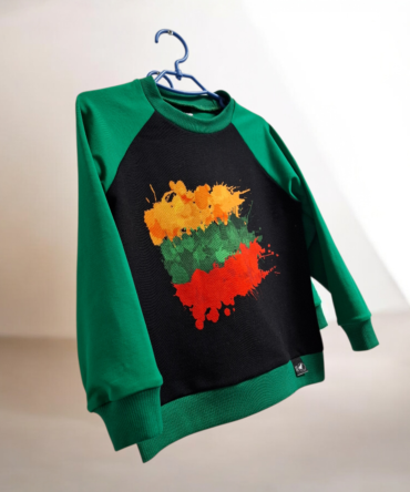 Žalias džemperis Trispalvė