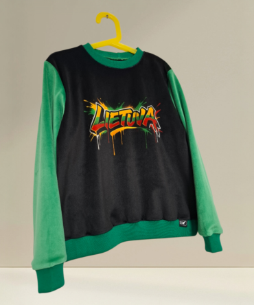 Žalio veliūro džemperis Lietuva