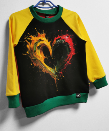 Trispalvis džemperiukas Širdelė