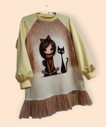 Suknelė Mergaitė su katinu