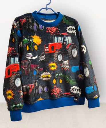 Veliūro džemperis Spalvoti Traktoriai
